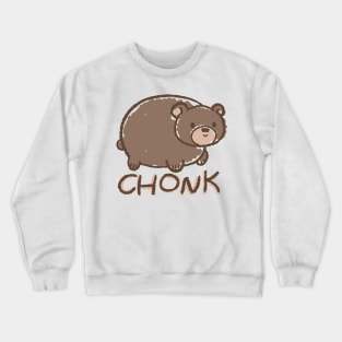 Chonky Bear - Cute Kawaii Funny Meme Crayon Drawing Crewneck Sweatshirt